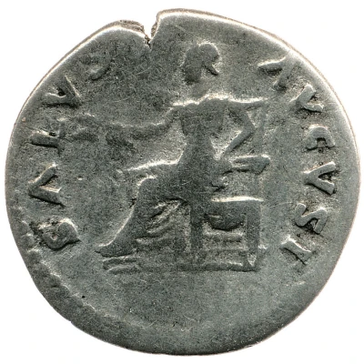 Denarius - Vespasian SALVS AVGVST; Salus back