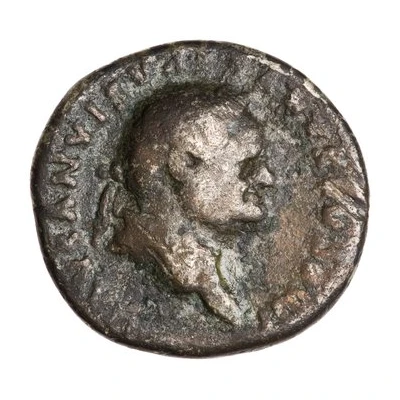 Denarius - Vespasian TR POT X COS VIIII; Victory front