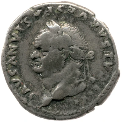 Denarius - Vespasian TR POT X COS VIIII; Victory front