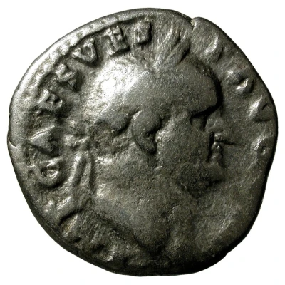 Denarius - Vespasian TRI POT; Vesta front