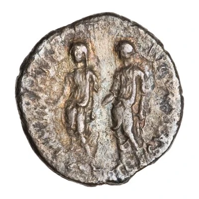 Denarius - Vespasian, Titus, and Domitian LIBERI IMP AVG VESPAS back