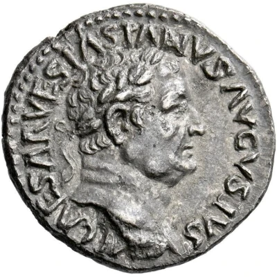 Denarius - Vespasian, Titus, and Domitian T DOM CAE VESPASIANI AVGVSTI FILI front