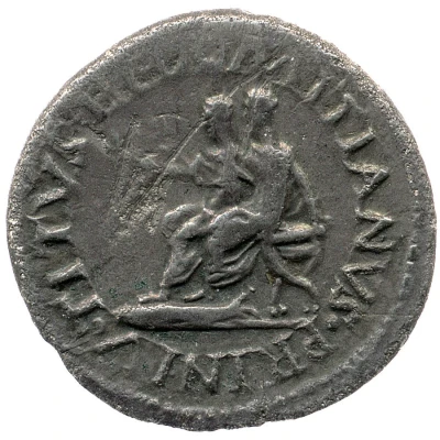 Denarius - Vespasian, Titus, and Domitian TITVS ET DOMITIANVS PRIN IV back