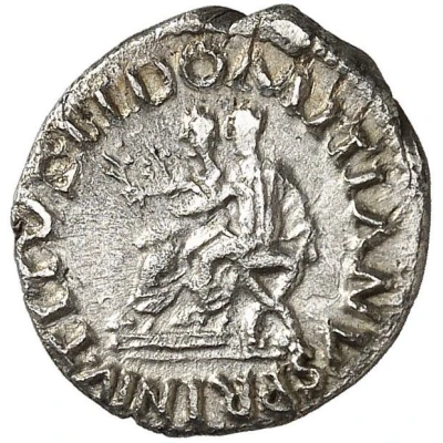 Denarius - Vespasian, Titus, and Domitian TITVS ET DOMITIANVS PRIN IV back