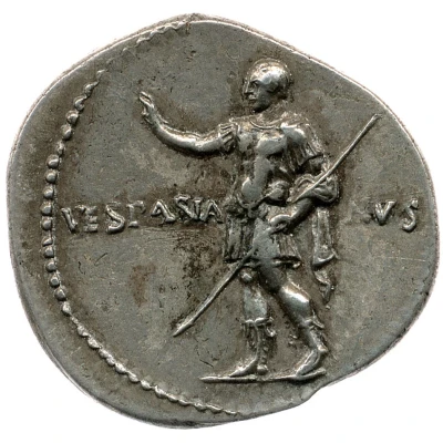 Denarius - Vespasian VESPASIANVS; Sol back