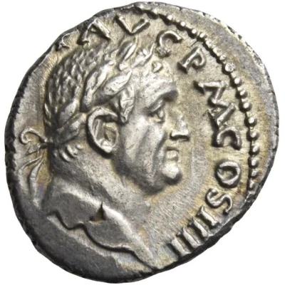 Denarius - Vespasian VESTA; Vesta front