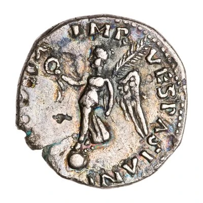 Denarius - Vespasian VICTORIA IMP VESPASIANI; Victory back