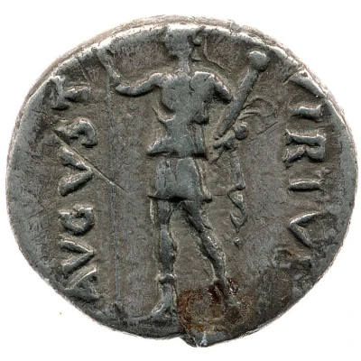 Denarius - Vespasian VIRTVS AVGVST; Virtus back