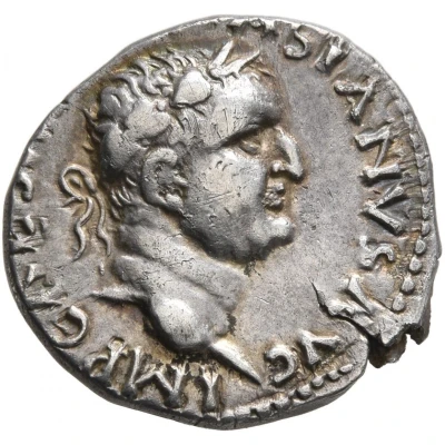 Denarius - Vespasian VIRTVS AVGVST; Virtus front