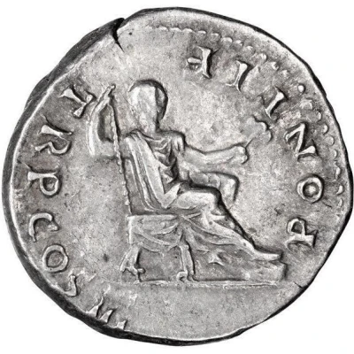Denarius - Vespasian and Titus PONTIF TR P COS III back