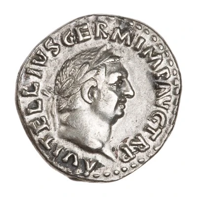 Denarius - Vitellius, Aulus Vitellius Germanicus, and Vitellia LIBERI IMP GERM AVG front