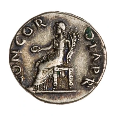 Denarius - Vitellius CONCORDIA P R; Concordia back