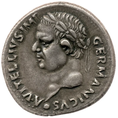 Denarius - Vitellius CONSENSVS EXERCITVVM; Mars front