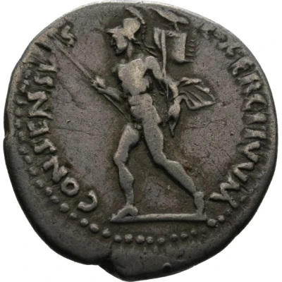 Denarius - Vitellius CONSENSVS EXERCITVVM; Mars back