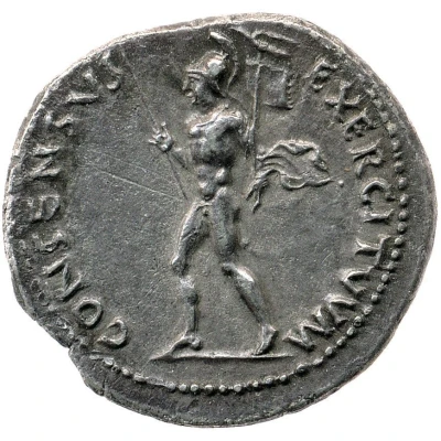 Denarius - Vitellius CONSENSVS EXERCITVVM; Mars back