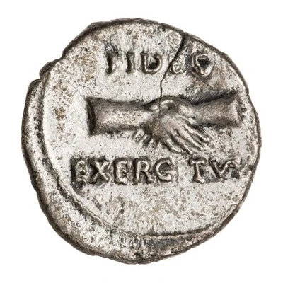 Denarius - Vitellius FIDES EXERCITVVM back