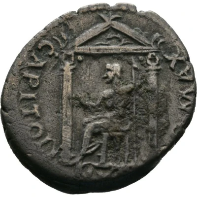 Denarius - Vitellius I O MAX CAPITOLINVS; Jupiter back