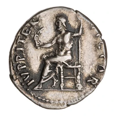 Denarius - Vitellius IVPPITER VICTOR; Jupiter and Victory back