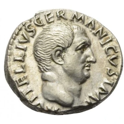 Denarius - Vitellius IVPPITER VICTOR; Jupiter and Victory front
