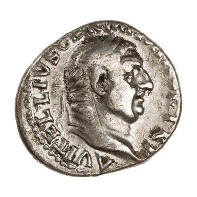 Denarius - Vitellius XV VIR SACR FAC front