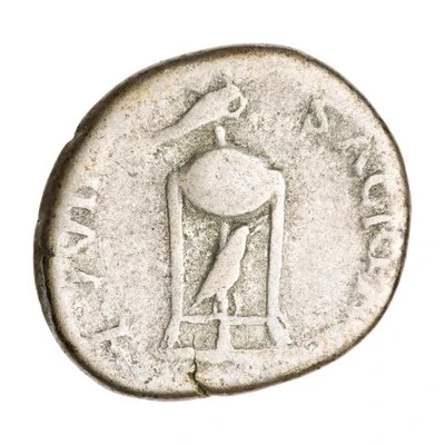 Denarius - Vitellius XV VIR SACR FAC back