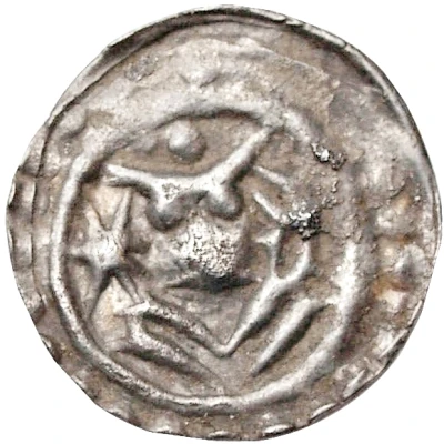 Denier Bracteate - Albert / Nikolaus One dot ND front