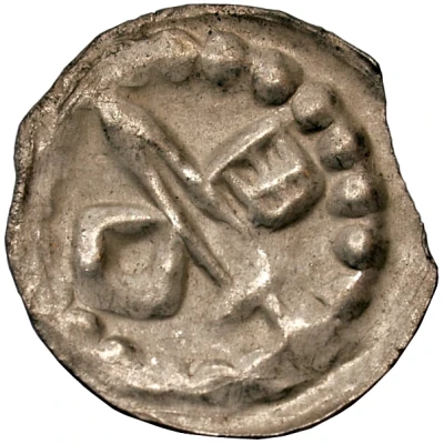 Denier Bracteate - Anonymous Sword right; key left and down ND front