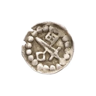 Denier Bracteate - Anonymous Sword right; key left and up ND front