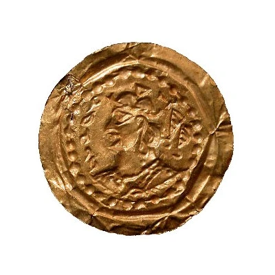 Denier Bracteate - Hephtalites hunnic tribes - Anonymous Gharwal back