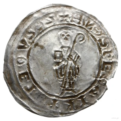 Denier Bracteate protekcyjny - Boleslaus III Wrymouth Kraków or Gniezno ND back