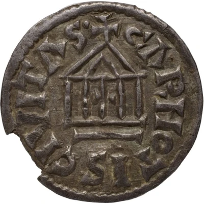 Denier - Charles II / Charles III Chartres mint; temple back