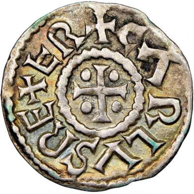 Denier - Charles II Christian legend front