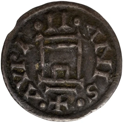 Denier - Charles II Orleans mint; city gate back