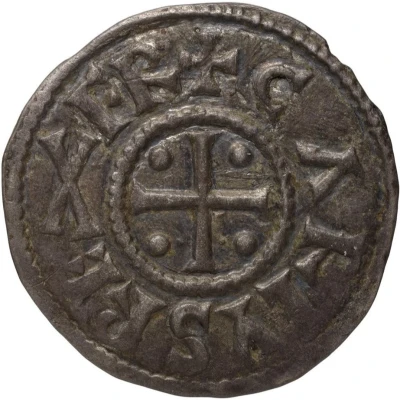 Denier - Charles II Orleans mint; temple front