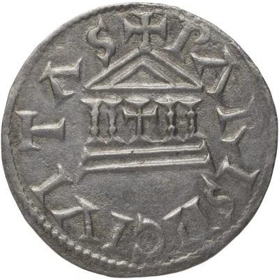 Denier - Charles II Paris mint; temple back