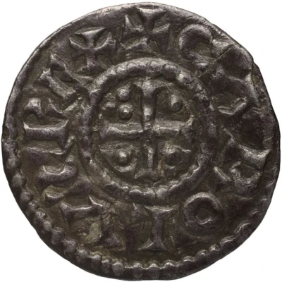 Denier - Charles II Quentovic mint; temple front