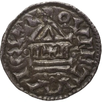 Denier - Charles II Quentovic mint; temple back