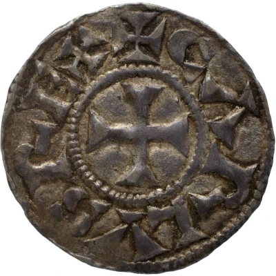 Denier - Charles II Toulouse mint; CARLVS REX / TOLOSA front