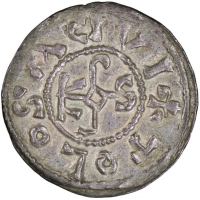 Denier - Charles II Toulouse mint; CARLVS REX FR back