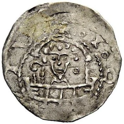 Denier - John I and emperor Henry IV ND front