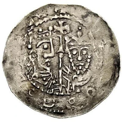 Denier - John I and emperor Henry IV ND back