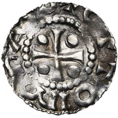 Denier - Notger Cross; in name of Otto II ND back