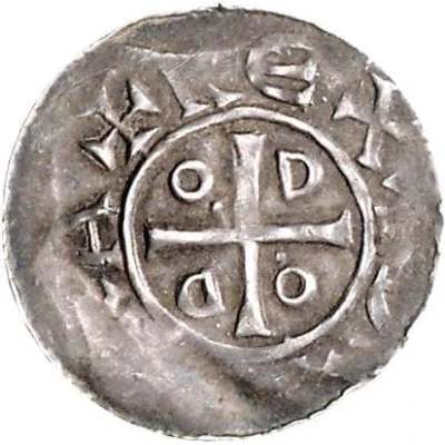 Denier - Otto III and Adelaide bust ND front