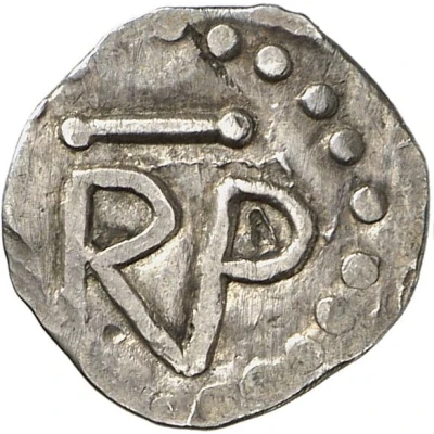 Denier - Pepin the Short Saint Gaugericus abbey of Cambrai front