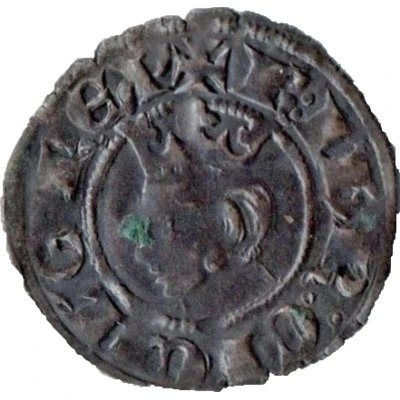 Denier Provencal Coronat - Charles I of Anjou ND front