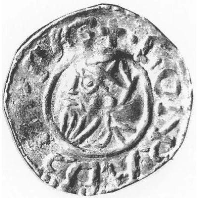 Denier - Raimbert with emperor Conrad II ND back