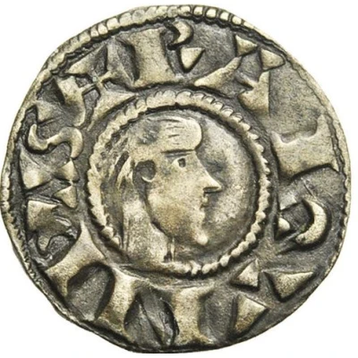 Denier - Raymond of Poitiers Type 2; small bust ND front