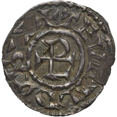 Denier - Theobald with Rudolph III as king of Burgundy ND front