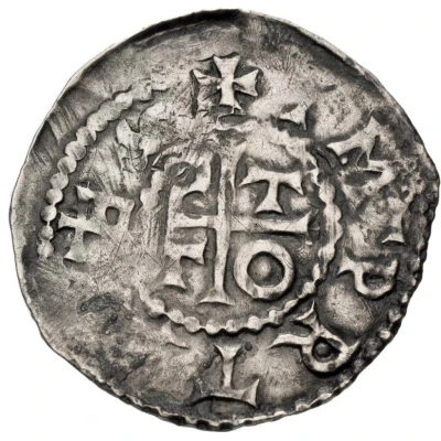 Denier - Theoderic I with emperor Otto I or Otto II ND back