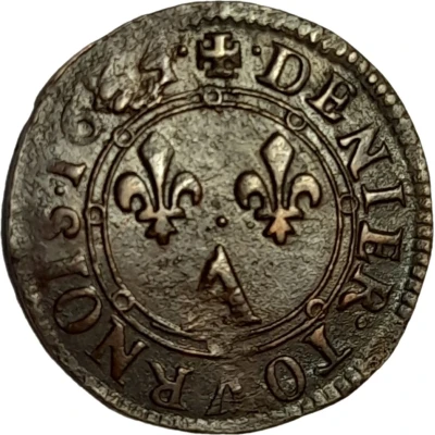 Denier Tournois - Charles II 3rd type back